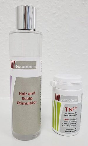 TN25 Food Supplement (60 Capsules) + Hair & Scalp Stimulator (200ml)